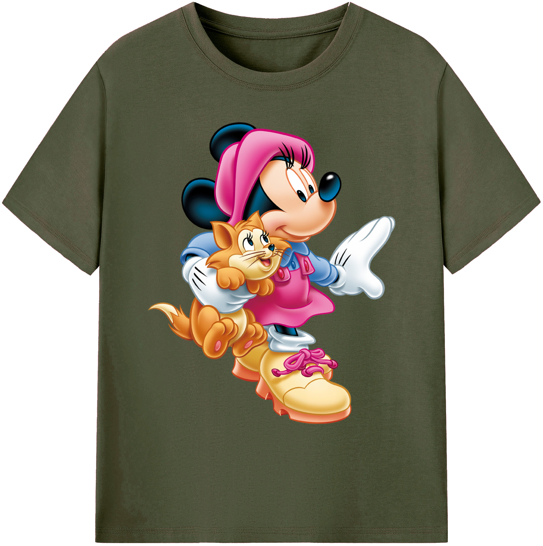 ミッキーマウス Mickey Mouse 綿100％ メンズ半袖Tシャツ｜肌触りやわらか＆通気性